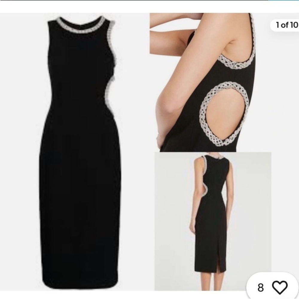 Rebecca Vallance 
Elegant Black Dress with Rhinestone Accents